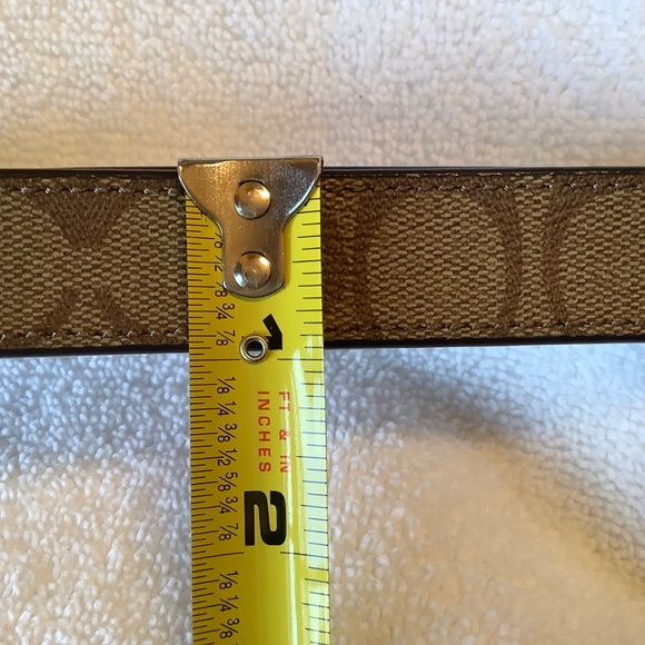 COACH Signature Buckle Cut To Size Morgan Belt, 25 Mm In Tan/Brown OS - Picture 10 of 11